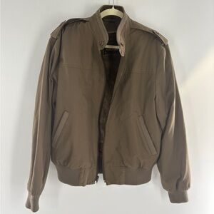 Haggar Men's Tan/Brown Military Jacket